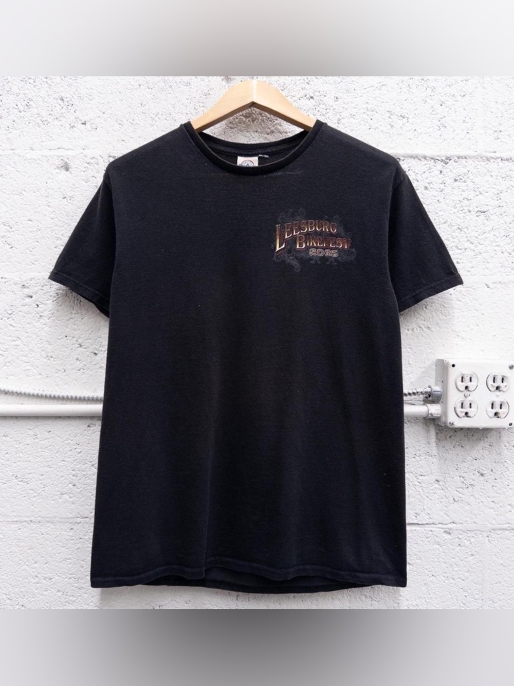 Black Leesburg Bikefest Graphic Tee - Unbranded